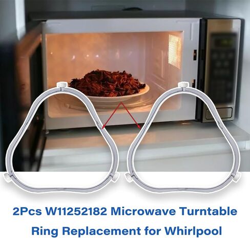 7.48 in W11252182 Microwave Turntable Ring Replacement for Whirlpool with Rollers 8206227 Microwave Glass Tray Support Holder for Whirlpool Microwave Inner Ring Accessories Parts in Kuwait