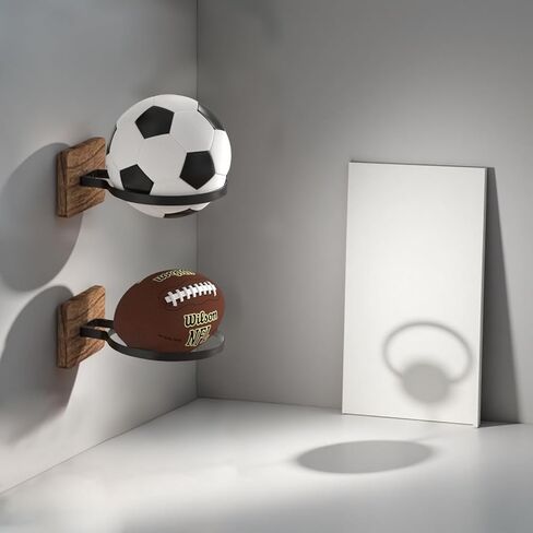 Ball Holder Wall Mount,Ball Storage Holders Display Rack for Autograph Basketball, Football, Soccer, Volleyball Collection, Sports Accessories Organizer for Player Fans Room Decor,4 Pack in Saudi Arabia