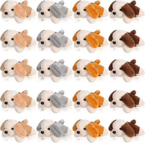 Sosation 20 Pcs Mini Plush Stuffed Puppy Bulk Graduation Gift Dog Party Favor Gift Toy Soft Plush Dog for Goodie Bag Fillers Kids Baby Show Birthday Carnival Prize Party in Saudi Arabia