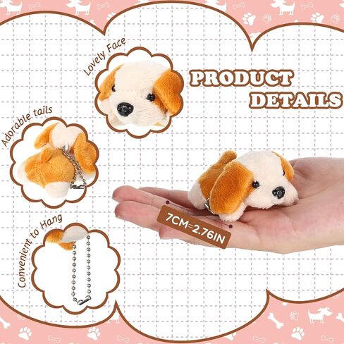 Sosation 20 Pcs Mini Plush Stuffed Puppy Bulk Graduation Gift Dog Party Favor Gift Toy Soft Plush Dog for Goodie Bag Fillers Kids Baby Show Birthday Carnival Prize Party in Saudi Arabia