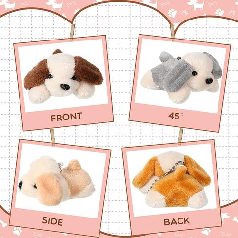 Sosation 20 Pcs Mini Plush Stuffed Puppy Bulk Graduation Gift Dog Party Favor Gift Toy Soft Plush Dog for Goodie Bag Fillers Kids Baby Show Birthday Carnival Prize Party in Saudi Arabia