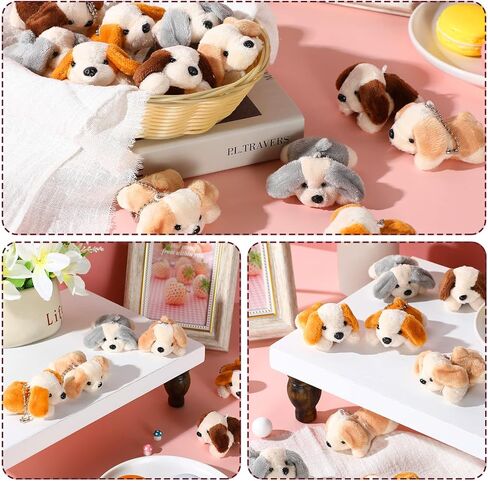Sosation 20 Pcs Mini Plush Stuffed Puppy Bulk Graduation Gift Dog Party Favor Gift Toy Soft Plush Dog for Goodie Bag Fillers Kids Baby Show Birthday Carnival Prize Party in Saudi Arabia