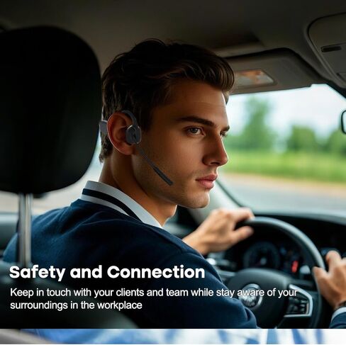 Bone Conduction Headphones, Wireless Bluetooth 5.3 Open-Ear Headphones with Mic, 10H Playtime Long Battery Life, Waterproof IPX6 Sport Headphones for Running, Cycling, Workout, Gift in Saudi Arabia