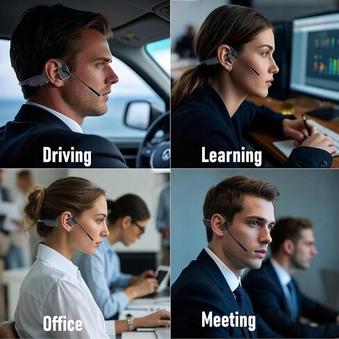 Bone Conduction Headphones, Wireless Bluetooth 5.3 Open-Ear Headphones with Mic, 10H Playtime Long Battery Life, Waterproof IPX6 Sport Headphones for Running, Cycling, Workout, Gift in Saudi Arabia