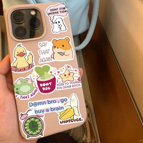 Cat Meme Stickers, Funny Cat Stickers for Kids Journaling Adults Kawaii,Cute Waterproof Vinyl Sticker for Water Bottles Laptops 50Pcs in Kuwait