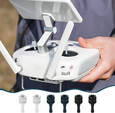 6 PCS عصي تحكم الطائرات بدون طيار ، عصي عصا التحكم في ألومنيوم قابلة للفصل عصي توافق مع DJI Mini 3 Pro/Mini 4 Pro/Air 3/Mavic 3 Pro RC & RC 2 الإكسسوارات البديلة (الفضة ، أسود ، أحمر) in Saudi Arabia