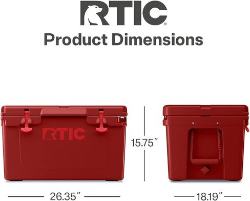 RTIC Ultra-Tough Cooler Hard Insulated Portable Ice Chest Box for Beach, Drink, Beverage, Camping, Picnic, Fishing, Boat, Barbecue in Saudi Arabia