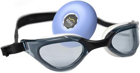 حزمة Sonr Music 2-in-1-مشغل موسيقى مفتوح تحت الماء للسباحين ونظارات السباحة المضادة لـ FOG (Blue) in Kuwait