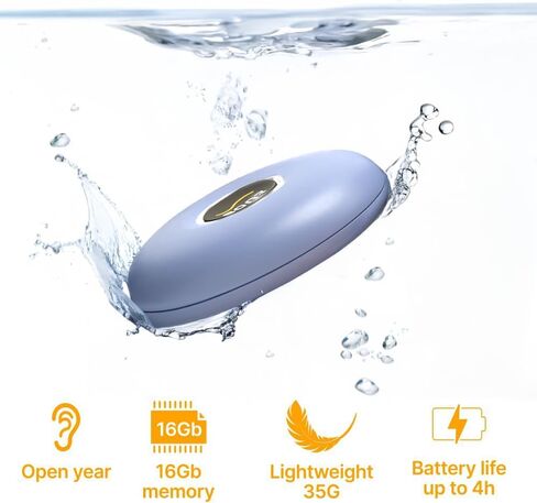 حزمة Sonr Music 2-in-1-مشغل موسيقى مفتوح تحت الماء للسباحين ونظارات السباحة المضادة لـ FOG (Blue) in Kuwait