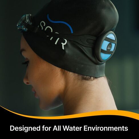 حزمة Sonr Music 2-in-1-مشغل موسيقى مفتوح تحت الماء للسباحين ونظارات السباحة المضادة لـ FOG (Blue) in Kuwait