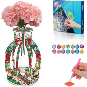 Diamond Art Painting Test Tube Vase with ABS Test Tubes Hydroponic Planter DIY Mandala Flower Pot for Home Office Wedding Decor Unique Gift Idea (Mandala) in Saudi Arabia