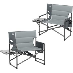 TIMBER RIDGE XXL Oversized Directors Chair with Side Table, Extra Wide Camping Chairs for Adults Heavy Duty Supports 500 lbs, Foldable Folding Lawn Chair for Picnic Beach Sports Fishing, Blue in Kuwait