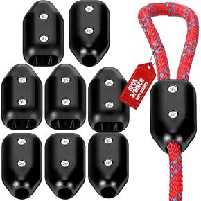 4 Pcs Rope Clamps, Reusable Rope Clamp 1/2 Inch Plastic Rope Connector Clamp Suitable for 9-10 mm Nylon Rope or Braided Ropes (Black) in Saudi Arabia
