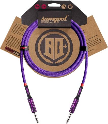 15ft Guitar Cable, 1/4 Inch Straight/Angle Instrument Cable, Electric Cord Amp Cord for Bass Amp and Instruments (CC Purple Braided) in Saudi Arabia