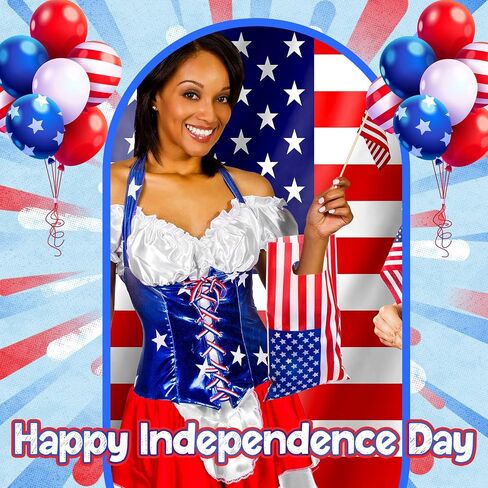 Chivertion 48 PCS أكياس الهدايا البلاستيكية الوطنية بالجملة الأمريكية قدامى المحاربين القدامى يوم أبيض وأزرق يحمل الأكياس لزينة حفلة عيد العمال in Saudi Arabia