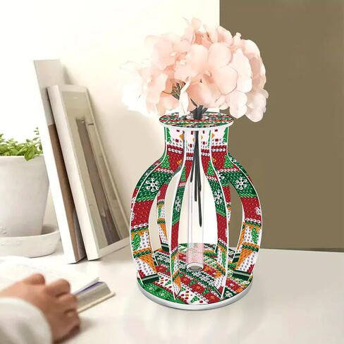 فني الفنون الماسي اختبار أنبوب أنبوب مع أنابيب اختبار ABS الغراس المائي DIY ماندالا زهرة وعاء للمكتب المنزلي ديكور زفاف فكرة هدية فريدة من نوعها (ماندالا) in Saudi Arabia