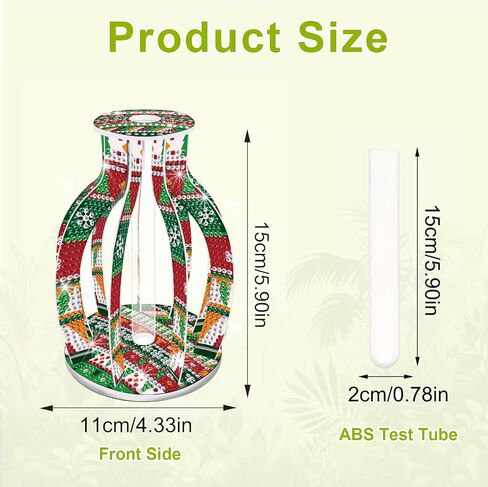 فني الفنون الماسي اختبار أنبوب أنبوب مع أنابيب اختبار ABS الغراس المائي DIY ماندالا زهرة وعاء للمكتب المنزلي ديكور زفاف فكرة هدية فريدة من نوعها (ماندالا) in Saudi Arabia