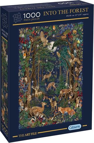 Gibsons The Art File Secret Garden 1000 Piece Jigsaw Puzzle | Made in America | Beautiful Animal Forest Garden Artwork | Sustainable Puzzle for Adults in Saudi Arabia