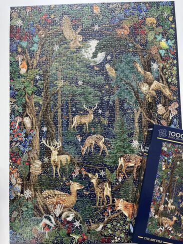 Gibsons The Art File Secret Garden 1000 Piece Jigsaw Puzzle | Made in America | Beautiful Animal Forest Garden Artwork | Sustainable Puzzle for Adults in Saudi Arabia