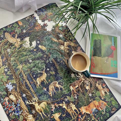 Gibsons The Art File Secret Garden 1000 Piece Jigsaw Puzzle | Made in America | Beautiful Animal Forest Garden Artwork | Sustainable Puzzle for Adults in Saudi Arabia