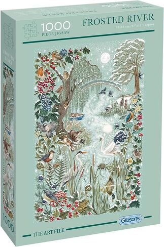 Gibsons The Art File Secret Garden 1000 Piece Jigsaw Puzzle | Made in America | Beautiful Animal Forest Garden Artwork | Sustainable Puzzle for Adults in Saudi Arabia