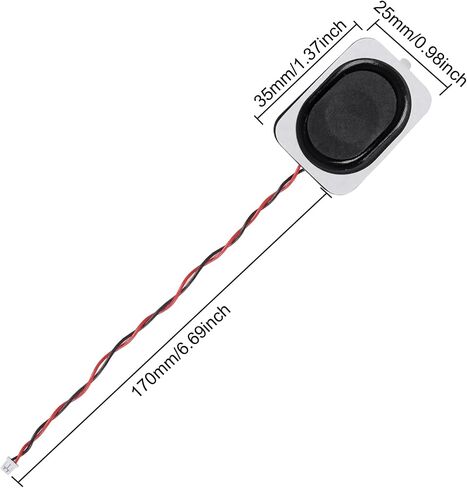 5pcs Sound 8 Ohm 2 Watt Rectangle Cavity Speaker, with JST 1.25 mm 2-Pin Interface Wire for Computer Electronic Project Application Components. in Saudi Arabia