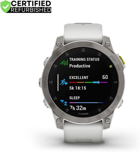 Garmin 010-N2582-10 Epix Gen 2 Premium Active Smartwatch 47 MM Black Titanium (متجدد) مع حزمة حماية محسّنة 2 سنة in Kuwait