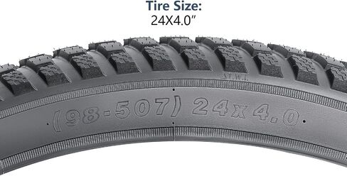 YUNSCM 1 PC 24" Fat E-Bike Tire 24 x 3.0/76-507 Compatible with 24x3.0 24X3 Fat E-Bike All-Terrain Directional Tread Bicycle Bike Tire (YN-1137) in Saudi Arabia