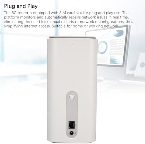 جهاز توجيه 5G CPE ، 4.67GBPS عالي السرعة Dual Band WiFi 6 جهاز توجيه لاسلكي مع بطاقة SIM ، 4 × 4 MIMO ، جهاز التوجيه الخلوي 5G ، فرقة مزدوجة SA NSA للمنزل الذكي ، المكتب ، داخلي (قابس الولايات المتحدة) in Kuwait