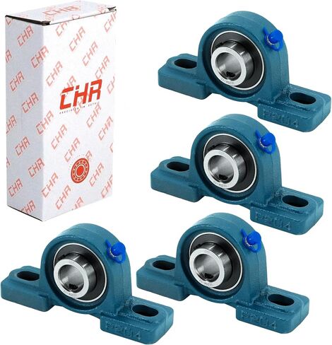 CHR Pillow Block Bearings | UCFL205-16 | 2 Pack | Flange Mounted Pillow Block Bearings - Chrome Steel Bearings with 1" Bore | ISO 9001-2015 Certified in Saudi Arabia