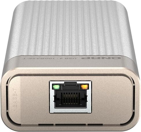 QNAP QNA-UC10G2T USB 4 Type-C إلى محول شبكة Dual-Port 10GBase-T RJ45 ، متوافق مع منافذ USB 4 و Thunderbolt 3/4 in Kuwait