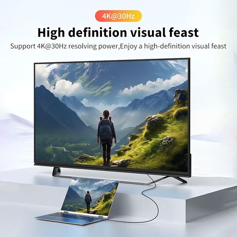 USB C إلى DVI Cable 6.6 ft - دعم كابل دائم 4K@30Hz 32 AWG ، محول Type -C إلى DVI للشاشات ، أجهزة العرض والأجهزة الأخرى in Kuwait