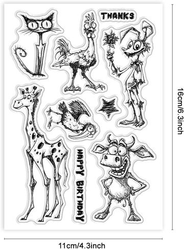 Globleland Gentleman Cat Mouse Clear Stamps Carcase Carcase Watch Watch Silicone Clear Stamp Seals Stamps Transparent For Diy Scrapbooking Cards Making Photo Abrum Journal in Saudi Arabia