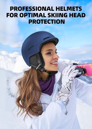 Ski Helmet, Lightweight Adult Snowboard Helmet with Sturdy PC Shell & Shock-Absorbing EPS Foam & Soft Lining, Adjustable Snow Sport Helmets 10 Vents Men/Women in Kuwait