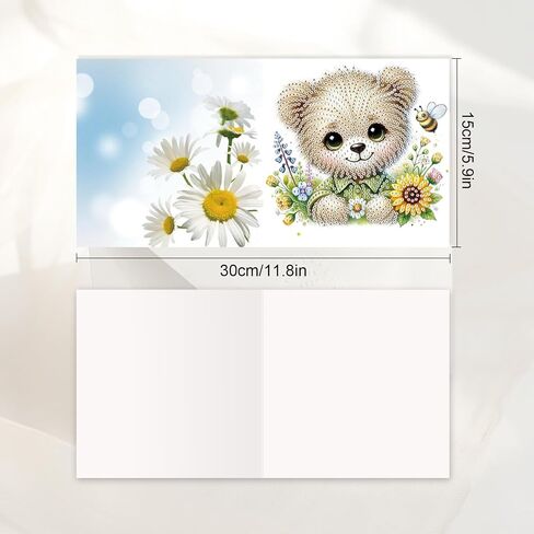 JISHSHAY 6 PCS Diamond Painting Greeting Cards Kits for Adults - Diamond Painting Kits for Adults - Birthday Cards - Gem Art Blank Cards for Holiday Birthday with Envelope - Flower in Kuwait