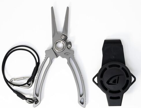 danco Titanium Dual Cutter 7" Fishing Plier, Fishing Line and Wire Cutter, Saltwater Safe, Fresh/Saltwater Fishing, Sheath and Lanyard Included in Saudi Arabia