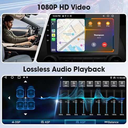 9 بوصة HD شاشة اللمس الراديو ستيريو سيارات ل Honda Civic 2001-2005 مع Carplay اللاسلكي و Android Auto ، مدمج في DSP/2G+64G/Bluetooth/GPS/WIFI/النسخ الاحتياطي كاميرا/ميكروفون in Kuwait