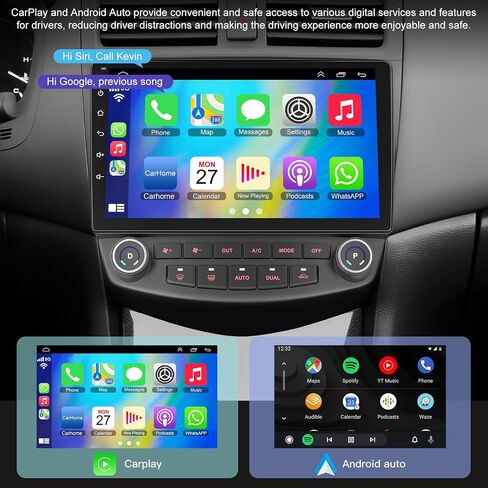 4+64 Android 13 for 2003-2007 Honda Accord Car Stereo ، 10.2 بوصة IPS Radio Screen Car Radio مع Carplay و Android Auto و DSP و Bluetooth و Backup Camera و DVR/TPMS in Kuwait