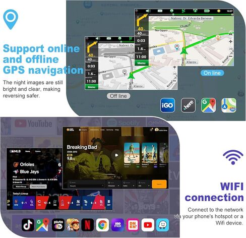 4+64 Android 13 for 2003-2007 Honda Accord Car Stereo ، 10.2 بوصة IPS Radio Screen Car Radio مع Carplay و Android Auto و DSP و Bluetooth و Backup Camera و DVR/TPMS in Kuwait