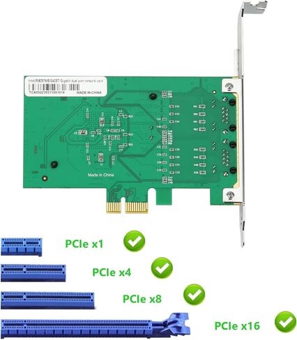 PCIe Network Card, 10Gb Ethernet Network Adapter, PCI Express X8, SFP+ Port Adapter Converter, with Intel 82599EN Chip for Windows/Windows Server/Linux, Compare to Intel X520-DA1 in Kuwait