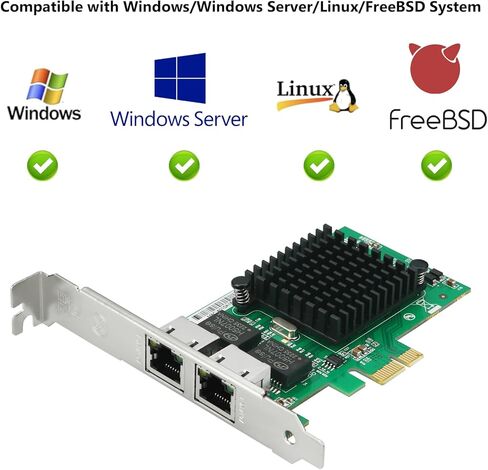 PCIe Network Card, 10Gb Ethernet Network Adapter, PCI Express X8, SFP+ Port Adapter Converter, with Intel 82599EN Chip for Windows/Windows Server/Linux, Compare to Intel X520-DA1 in Kuwait