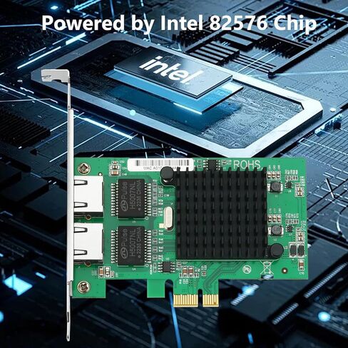 PCIe Network Card, 10Gb Ethernet Network Adapter, PCI Express X8, SFP+ Port Adapter Converter, with Intel 82599EN Chip for Windows/Windows Server/Linux, Compare to Intel X520-DA1 in Kuwait