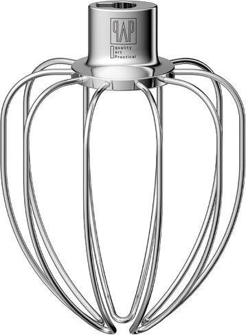 Heavy Duty Whisk Attachment for KitchenAid 5Plus-6QT Bowl-Lift Stand Mixers- Extra Thick Stainless Steel Wire Whip for Fast Whipping, Perfect for Large Batches, Dishwasher Safe in Kuwait