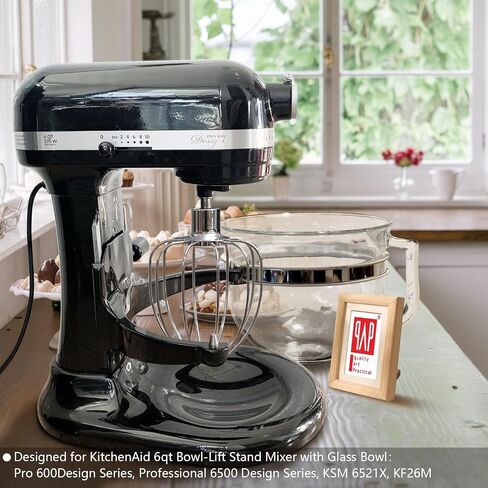 Heavy Duty Whisk Attachment for KitchenAid 5Plus-6QT Bowl-Lift Stand Mixers- Extra Thick Stainless Steel Wire Whip for Fast Whipping, Perfect for Large Batches, Dishwasher Safe in Kuwait