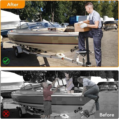 Heavy Duty Boat Trailer Step Ladder – 3-Step with Handle, Non-Slip Surface, Fit for Trailer Tongue, 460 Lbs Load Capacity in Saudi Arabia