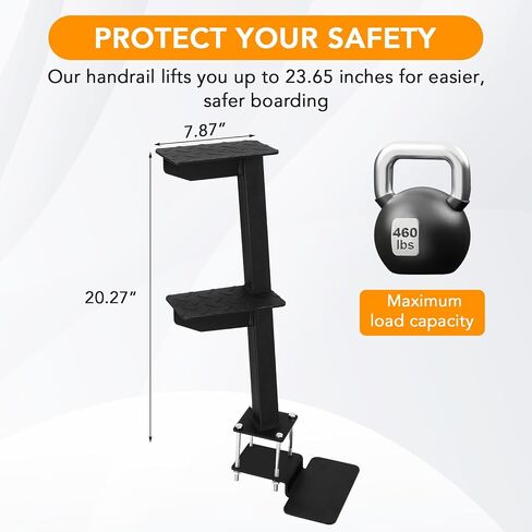 Heavy Duty Boat Trailer Step Ladder – 3-Step with Handle, Non-Slip Surface, Fit for Trailer Tongue, 460 Lbs Load Capacity in Saudi Arabia