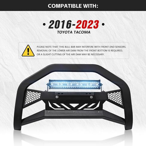 Bull Bar with LED Light Bar & License Plate Frame Compatible for 2005-2021 Nissan Frontier & 2005-2007 Pathfinder & 2005-2015 Xterra Front Grill Guard Grille, Truck Brush Guard, Bumper Push Bar in Saudi Arabia