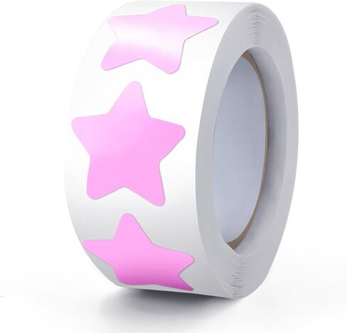Silver Star Stickers Roll 1.5 Inch Self Adhesive Stars Labels Waterproof Removable for Children Teacher Business 500 PCS in Saudi Arabia