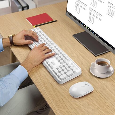 Wireless Keyboard and Mouse Combo, 2.4GHz Full-Size Keyboard Mouse Wireless, Plug-and-Play USB Receiver for PC, Laptop, Desktop, Windows, Mac - DarkBlue in Saudi Arabia
