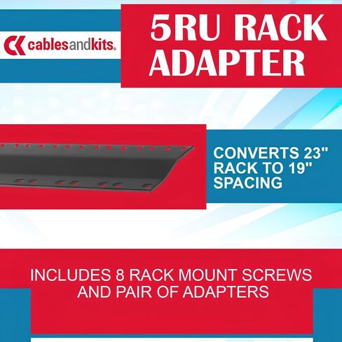 CablesAndKits 5RU Rack Adapter (5U), Converts 23" Rack to 19" Spacing in Saudi Arabia